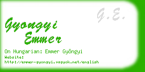 gyongyi emmer business card
